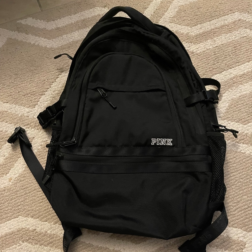 Victoria Secret Pink Collegiate Black Backpack
